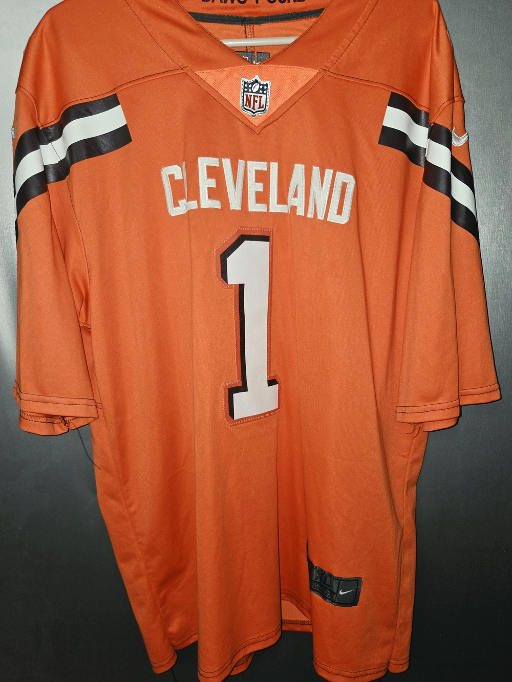 NFL Cleveland Orange Men’s Football Jersey #1